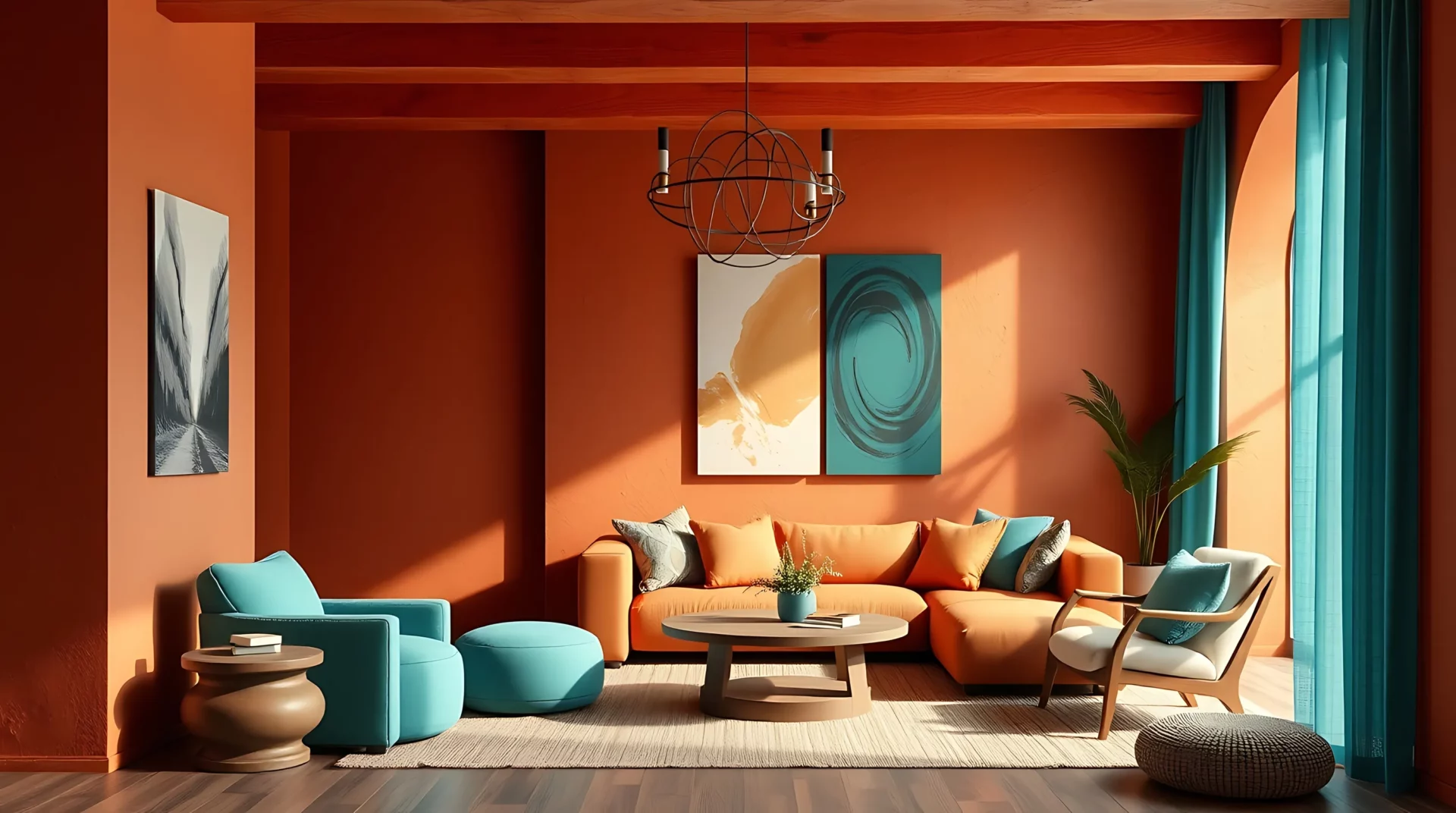 terracotta kleur woonkamer